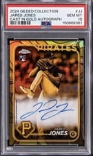 2024 Topps Gilded Collection Cast in Gold Autographs Jared Jones #GOLD-JJ card