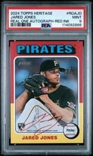 2024 Topps Heritage Real One Autograph Jared Jones #ROAJO card