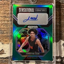 2023 Panini Prizm Draft Picks Sensational Signatures Jared McCain #SS-JMC card