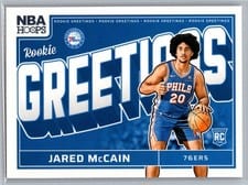 2024-25 Hoops Rookie Greetings Jared McCain #9 card