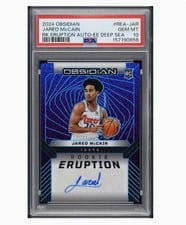 2024-25 Panini Obsidian Rookie Eruption Autographs Jared McCain #REA-JAR card