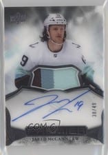2022-23 Upper Deck Premier Acetate Autograph Patch Jared McCann #AV-MC card