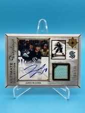 2022-23 Upper Deck Ultimate Collection Ultimate Displays Autograph Jersey Jared McCann #UDA-JM card