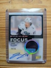 2023-24 Upper Deck Premier Premier Focus Autograph Patch Jared McCann #PFP-JM card