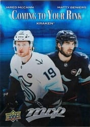2025-26 Upper Deck MVP Coming to Your Rink Jared McCann/Matty Beniers #CR-24 card