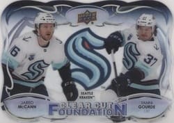 2022-23 Upper Deck Clear Cut Foundations Jared McCann/Yanni Gourde #CCF-MG card