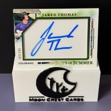2025 Panini Boys of Summer Jumbo Acetate Signatures Jared Thomas #39 card