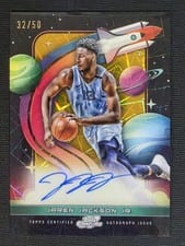 2023-24 Topps Chrome Cosmic First Flight Signatures Refractor Jaren Jackson Jr. #FFS-JJJ card