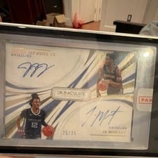 2020-21 Panini Immaculate Collection Dual Autographs Jaren Jackson Jr. / Ja Morant #DA-JJM card