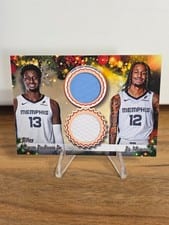 2025-26 Topps Holiday Dual Player Relics Jaren Jackson Jr. / Ja Morant #DPR-JJ card