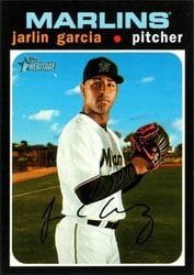 2020 Topps Heritage Base Set Jarlin Garcia #155 card