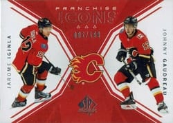 2018-19 SP Authentic Base Set Jarome Iginla/Johnny Gaudreau #119 card