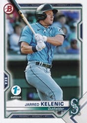 2021 Bowman 1st Edition Base Set Jarred Kelenic #BP-102 card