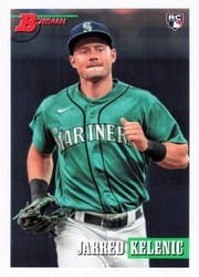 2021 Bowman Heritage Base Set Jarred Kelenic #69b card