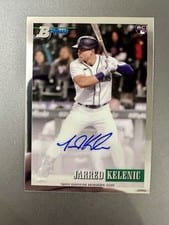 2021 Bowman Heritage Chrome Rookie Autographs Jarred Kelenic #93RA-JK card