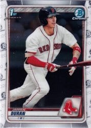 2020 Bowman Chrome Prospects Jarren Duran #BCP-144 card