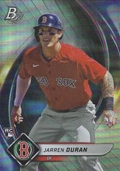 2022 Bowman Platinum Base Set Jarren Duran #27 card