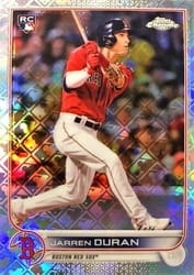 2022 Topps Chrome Logofractor Edition Base Set Jarren Duran #4 card