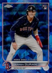 2022 Topps Chrome Update Sapphire Edition Base Set Jarren Duran #US118 card