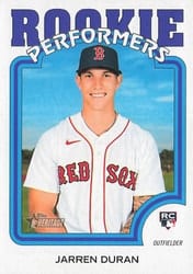 2022 Topps Heritage Rookie Performers Jarren Duran #RP-3 card