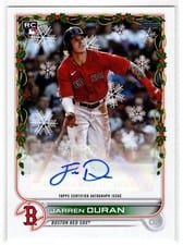 2022 Topps Holiday Autographs Jarren Duran #WHA-JDU card