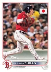 2022 Topps Japan Edition Base Set Jarren Duran #42 card