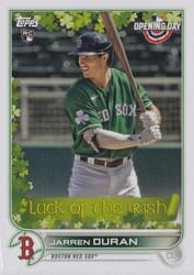 2022 Topps Opening Day Luck of the Irish Jarren Duran #LI-9 card