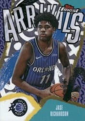 2025-26 Finest Arrivals Jase Richardson #A-25 card