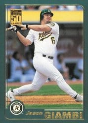 2001 Topps Base Set Jason Giambi #210 card