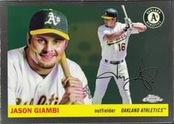 2025 Topps Chrome Platinum Base Set Jason Giambi #276 card