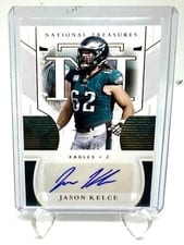 2020 Panini National Treasures Signatures Jason Kelce #S-JK card