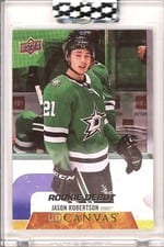 2020-21 Upper Deck Clear Cut Canvas Rookie Debuts Jason Robertson #CD-JR card