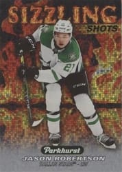 2022-23 Parkhurst Sizzling Shots Jason Robertson #SS-10 card