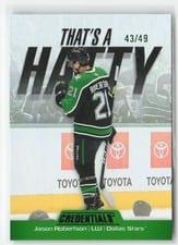 2024-25 Upper Deck Credentials That's a Hatty Jason Robertson #TH-JR card