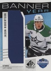 2025-26 SP Game Used 2024 Global Series Stars vs. Panthers Banner Year Relics Jason Robertson #BTGSF-JR card