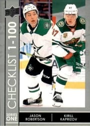 2021-22 Upper Deck Base Set Jason Robertson/Kirill Kaprizov CL #199 card