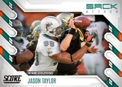 2022 Score Sack Attack Jason Taylor #SA-JT card