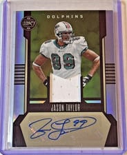 2023 Panini Legacy Legacy Patch Autographs Silver Jason Taylor #LPA-JT card