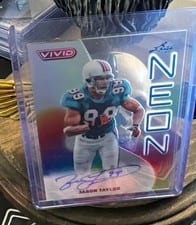 2025 Leaf Vivid Neon Autographs Jason Taylor #NA-JT1 card