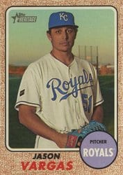 2017 Topps Heritage Base Set Jason Vargas #689 card