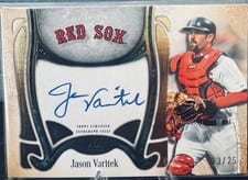 2026 Topps Tier One Top Shelf Signatures Jason Varitek #TSS-JV card
