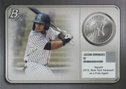 2022 Bowman Platinum Minted in Merit Jasson Dominguez #MM-16 card