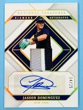 2023 Panini National Treasures Diamond Autographs Jasson Dominguez #25 card