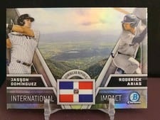 2024 Bowman Chrome International Impact Jasson Domínguez / Roderick Arias #II-16 card