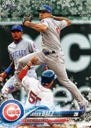 2018 Topps Holiday Base Set Javier Baez #HMW129 card
