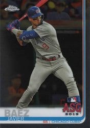 2019 Topps Chrome Update Base Set Javier Baez #75 card