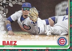 2019 Topps Holiday Base Set Javier Baez #HW109 card