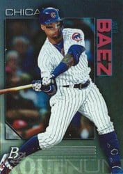 2020 Bowman Platinum Base Set Javier Baez #72 card