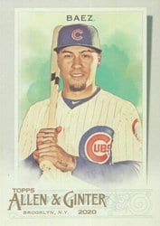 2020 Topps Allen & Ginter Base Set Javier Baez #77 card