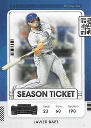 2021 Panini Contenders Base Set Javier Baez #62 card